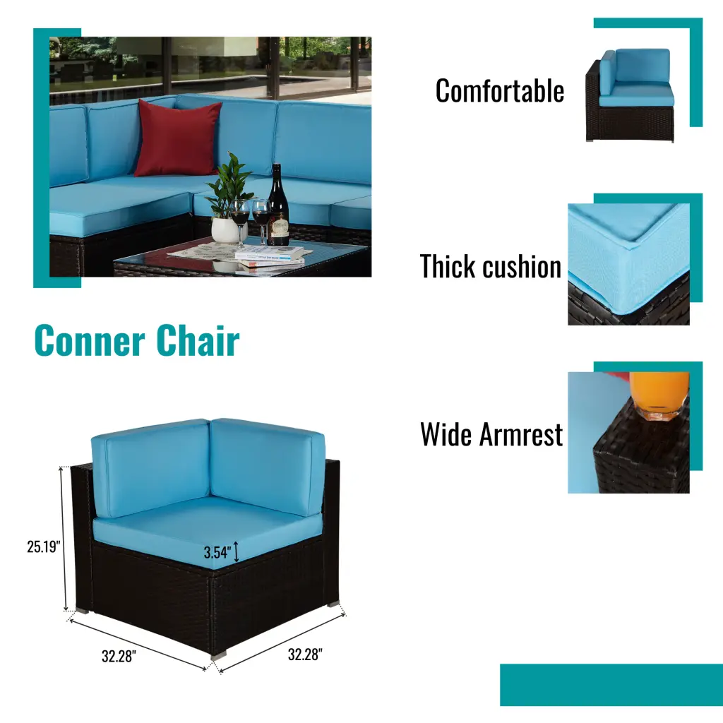 Wicker Sofa Set WS707.1 Brown Complete Patio Set 2 Piece Outdoor Furniture w685beefurni