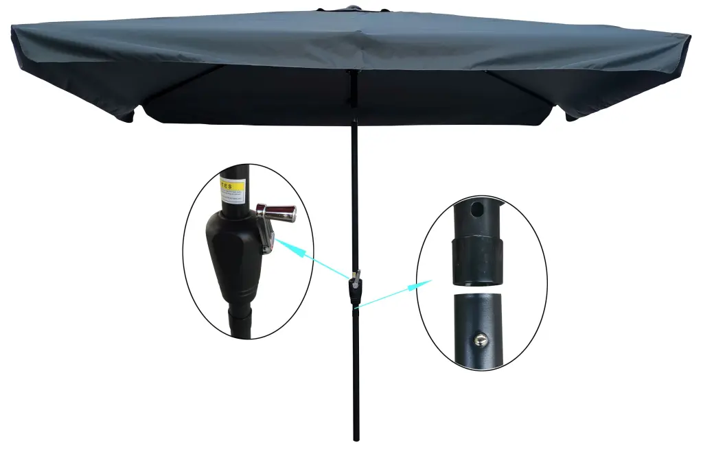 10 X 6.5Ft Patio Umbrella Outdoor Waterproof Umbrella Crank and Tilt Garden w-s industry