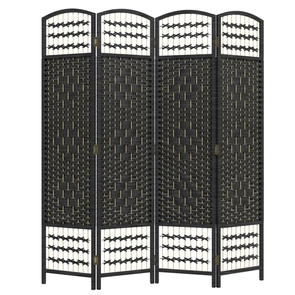 Homcom 4 Panel Room Divider Folding Privacy Screen 5.6 Feet Room Separator aosom business