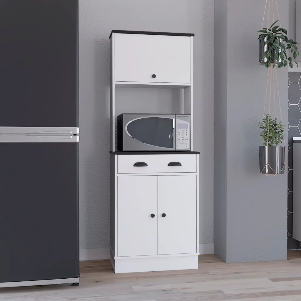 Apex 66.3 Inch Kitchen Pantry Drawer 2 Cabinets and Microwave Stand depot e-shop