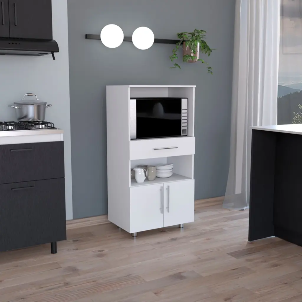48 Inch Kitchen Pantry Two Open Storage Shelves and Oven Space depot e-shop