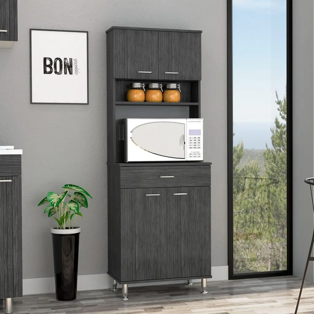 Depot E Shop Helis 60 Pantry Double Door Cabinet One Drawer Four Legs rta mubles colombia