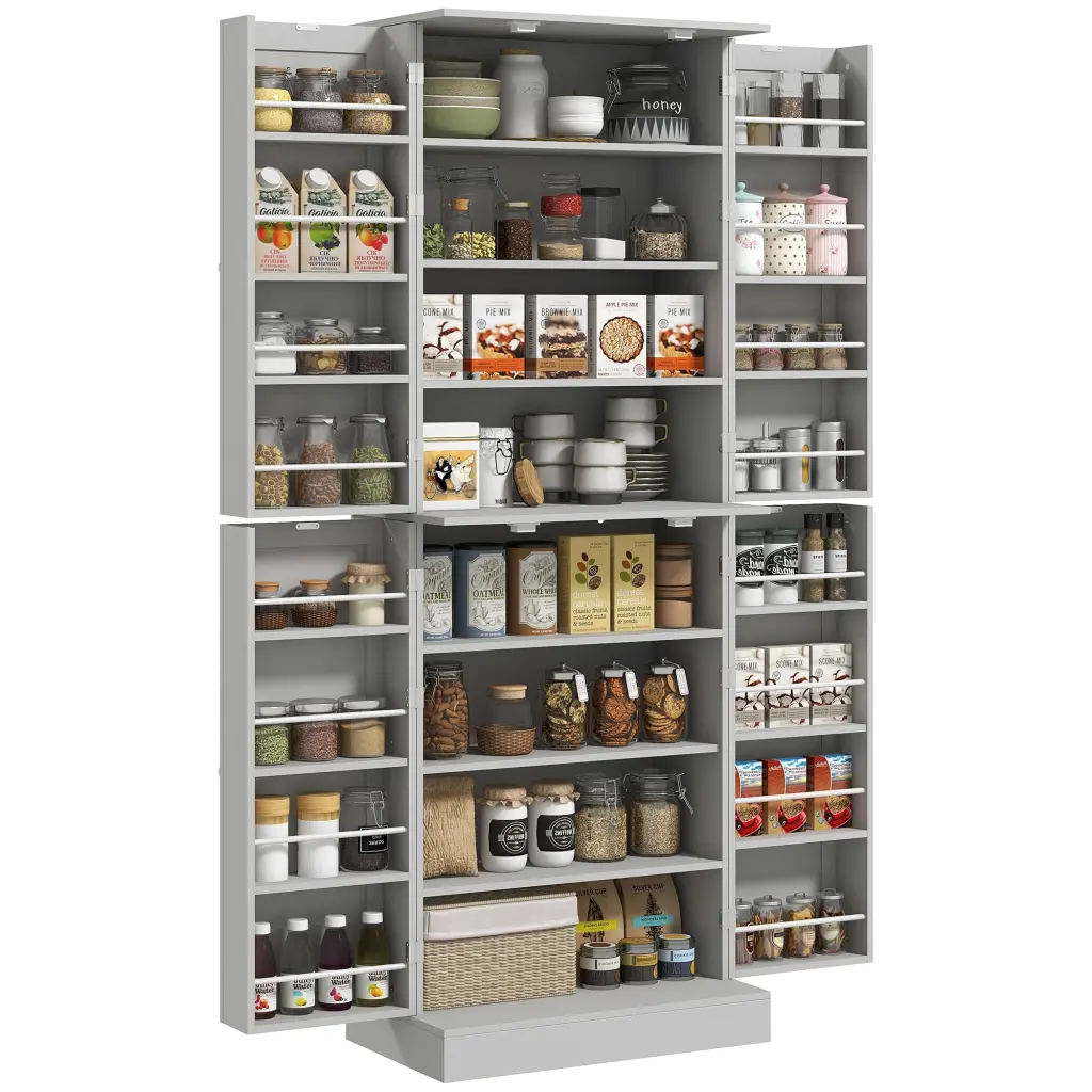 Homcom 65 Inch Kitchen Pantry Cabinet Modern Storage Cabinet Doors And Shelves aosom business