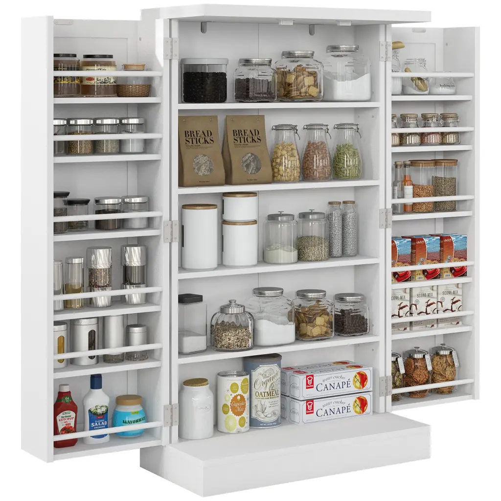 Homcom 41 Inch Kitchen Pantry Storage Cabinet Freestanding aosom business