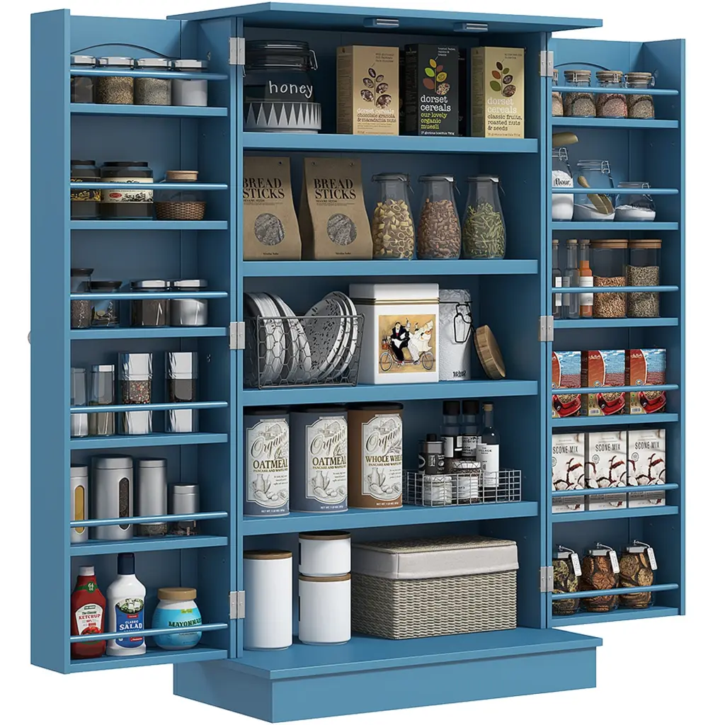 Homcom 41" Kitchen Pantry Storage Cabinet Freestanding Kitchen Cabinet aosom business