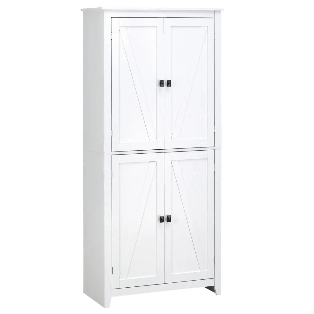 72 Inch Freestanding 4 Door Kitchen Pantry Storage Cabinet Organizer Adjustable Shelves aosom business