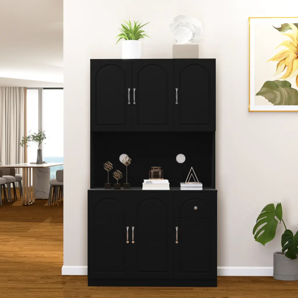 71 Inch Kitchen Pantry Storage Cabinet Microwave Countertop cl worthy houseware co.-ltd.