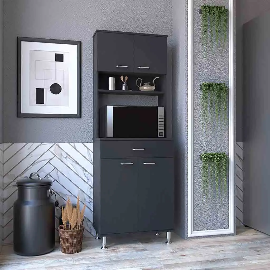 67 Inch Pantry Cabinet Four Doors and One Drawer, Three Internal Shelves Storage rta mubles colombia