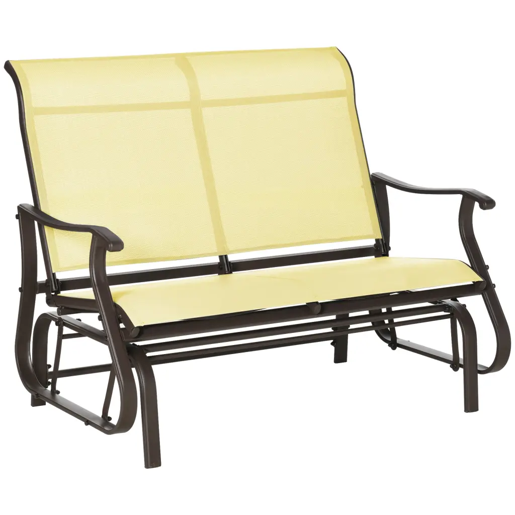 Outsunny 2 Person Outdoor Glider Bench Patio Loveseat Canopy aosom business