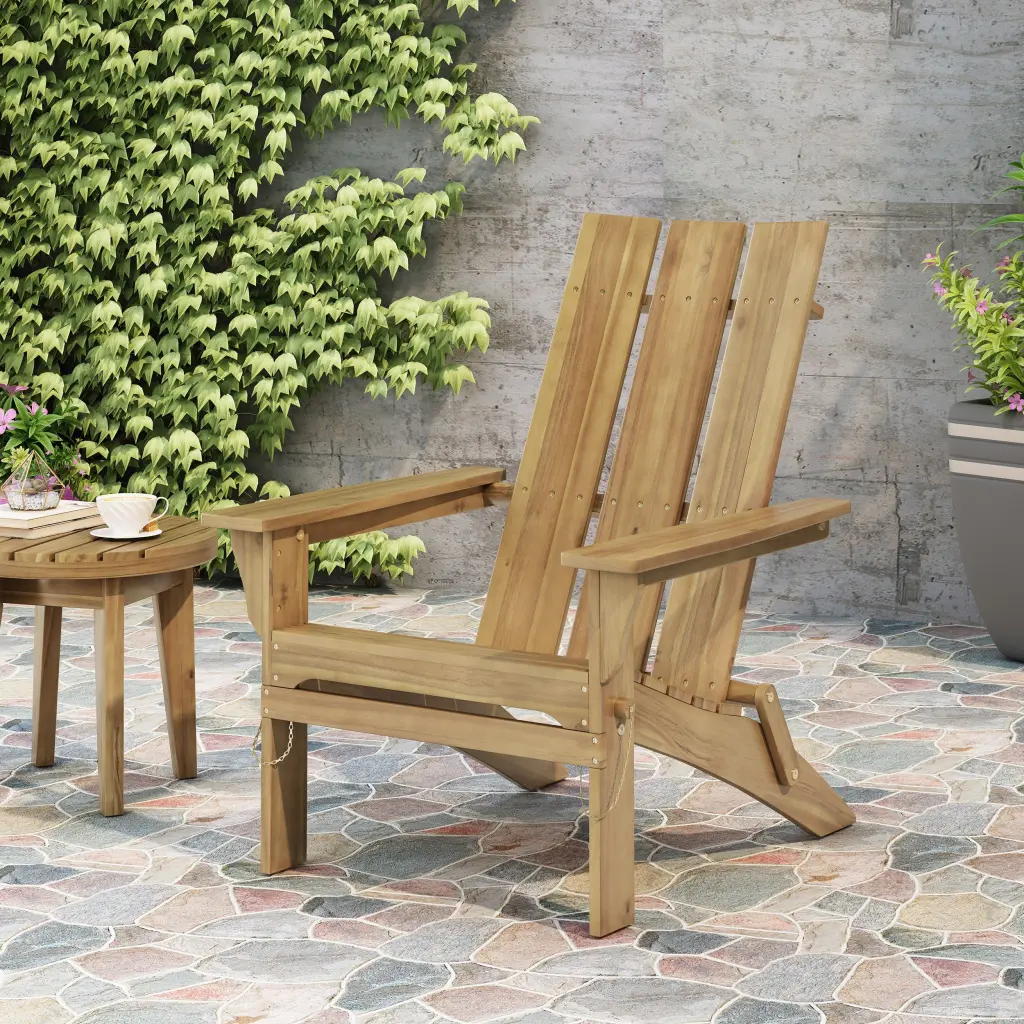 Zuma Collapsible Adirondack Chair Natural Timber Finish
