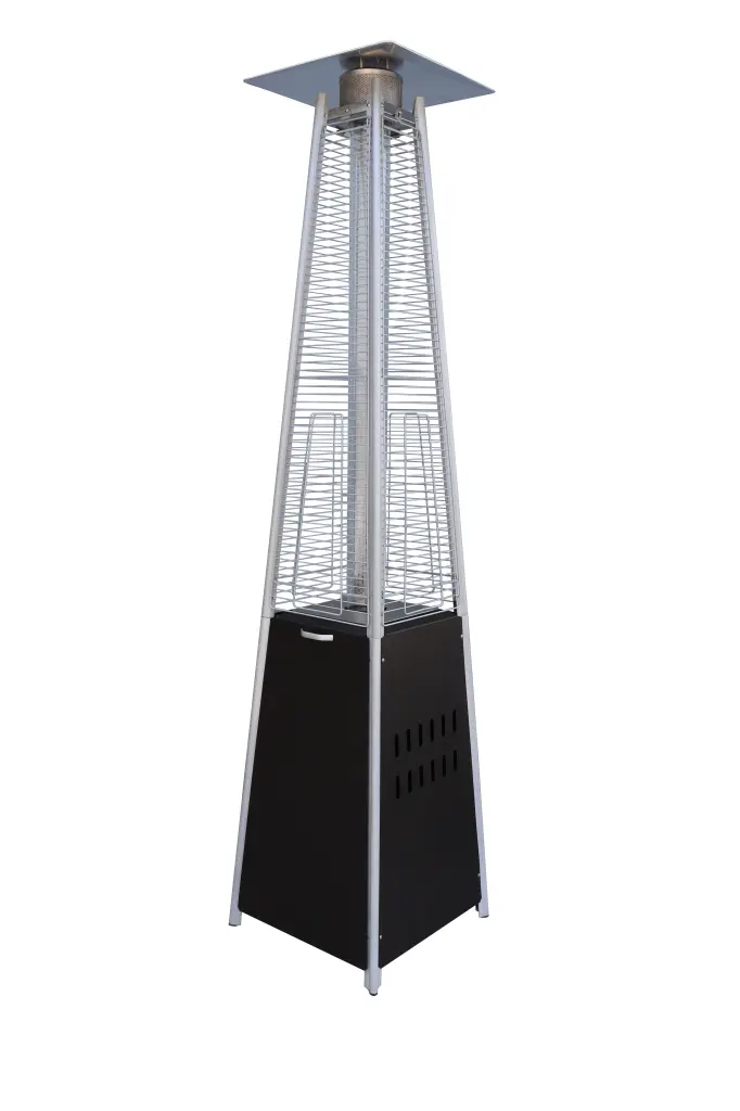 Mocha Commercial Grade Standing Propane Patio Heater Mocha Stainless Steel Outdoor Heating Solution lsi patio furniture