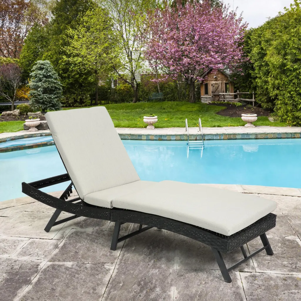 Alloy Metal Folding Lounge Sets Outdoor Rattan Customizable Back 3 Pieces Cushion hifine outdoor furniture w-640