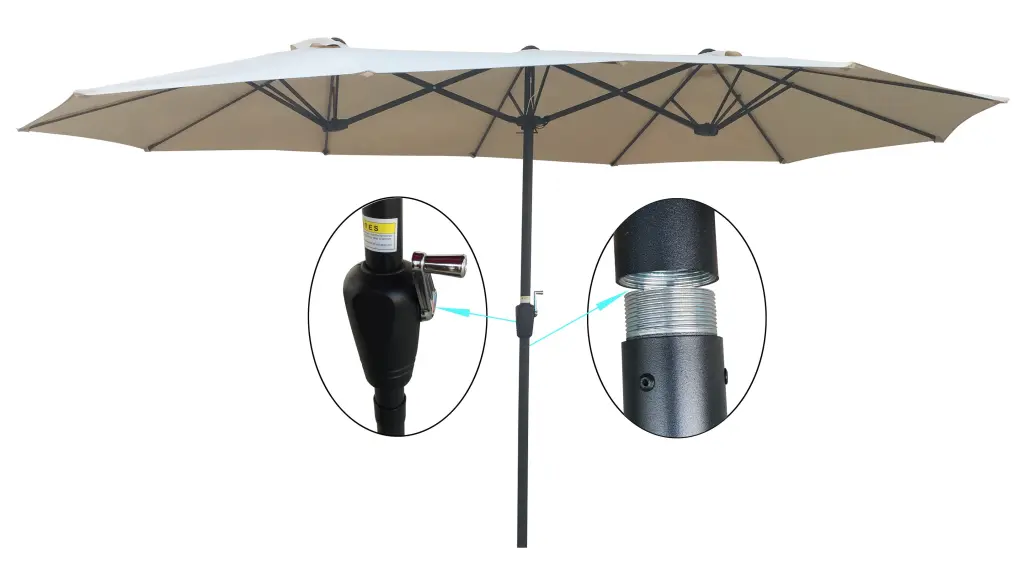 15X9Ft Double Sided Patio Umbrella Outdoor Market Table and Garden w-s industry