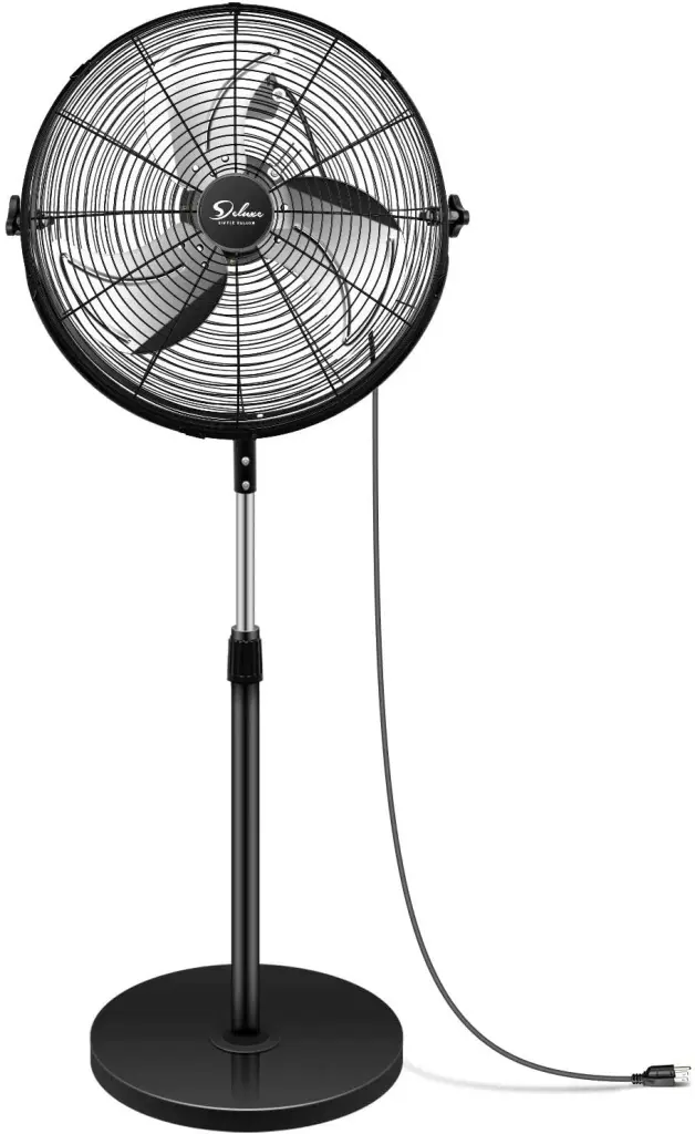Effortless Deluxe 20 Inch Pedestal Standing Fan - High Velocity Heavy Duty Cooling w1134dhs
