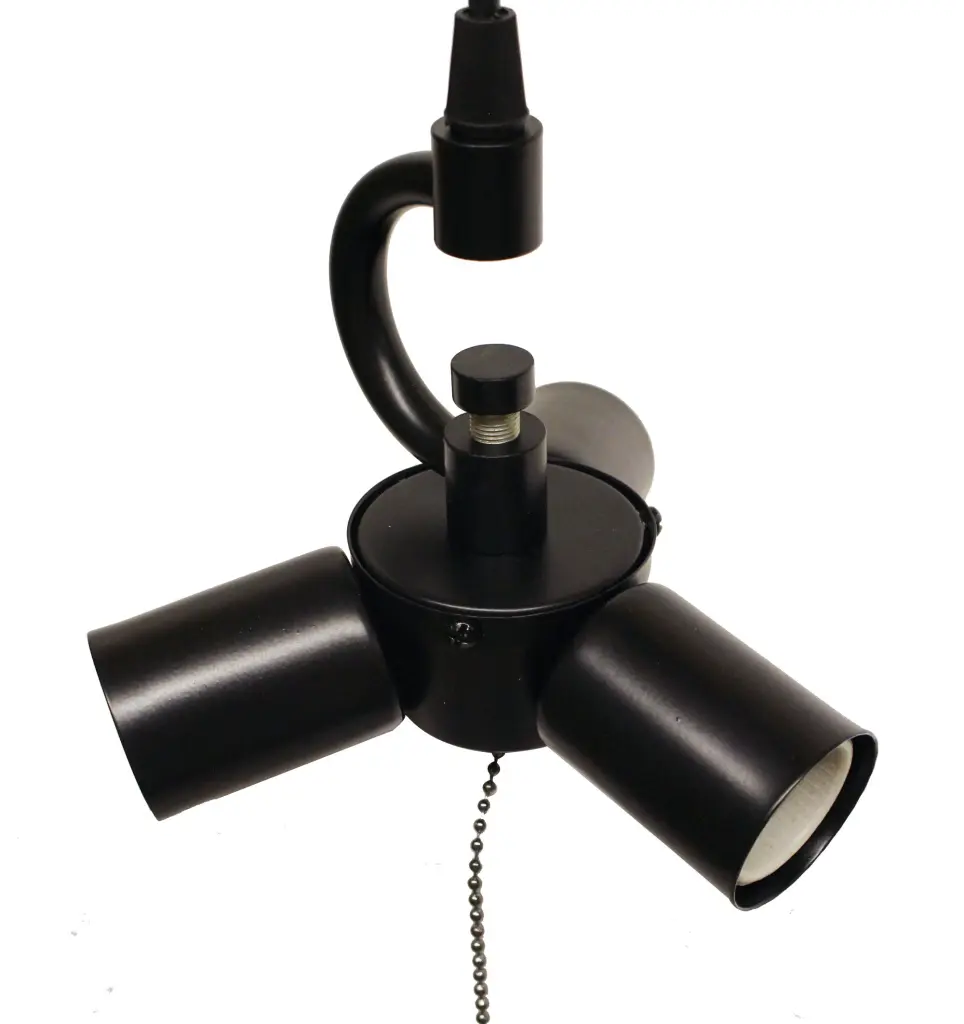 Satin Black Pendant Light Fixture 3 Lights Vintage Ceiling Hanging Lamp alabama lamp shades