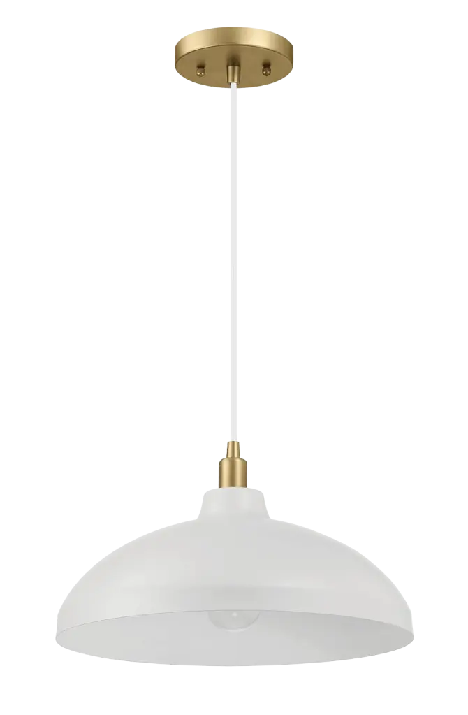 Astral Single Light White Pendant Lamp Copper Alloy Finish ashcroft furniture
