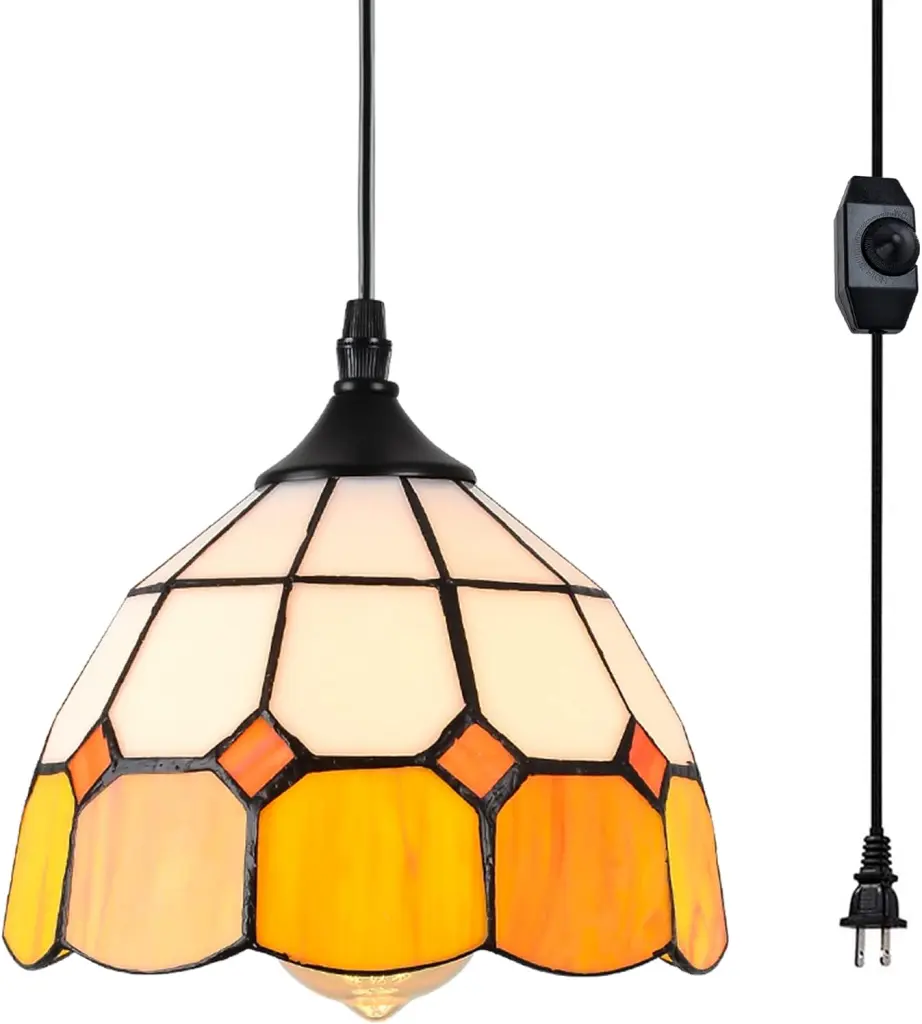 Tiffany Hanging Pendant Light Dimmable Mini Plug Light Fixture dfzj lighting