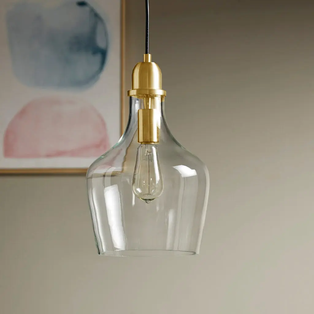 Bell Shaped Crystal Pendant Precious Metal Cotton Elegant Ceiling Light jla