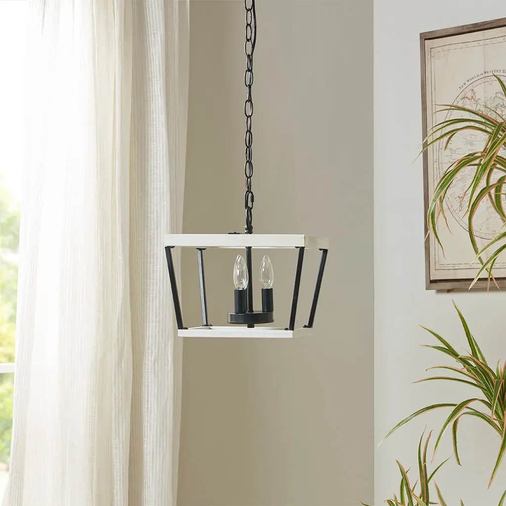 Farmhouse Metallic Pendant Light White Black Modern Kitchen Island Lighting jla