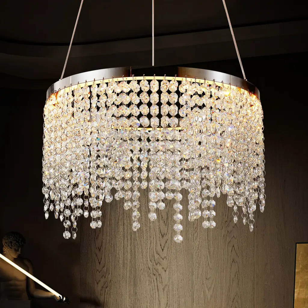 15.7 Inch Modern Crystal Pendant Ceiling Light Dining Room lighting commune