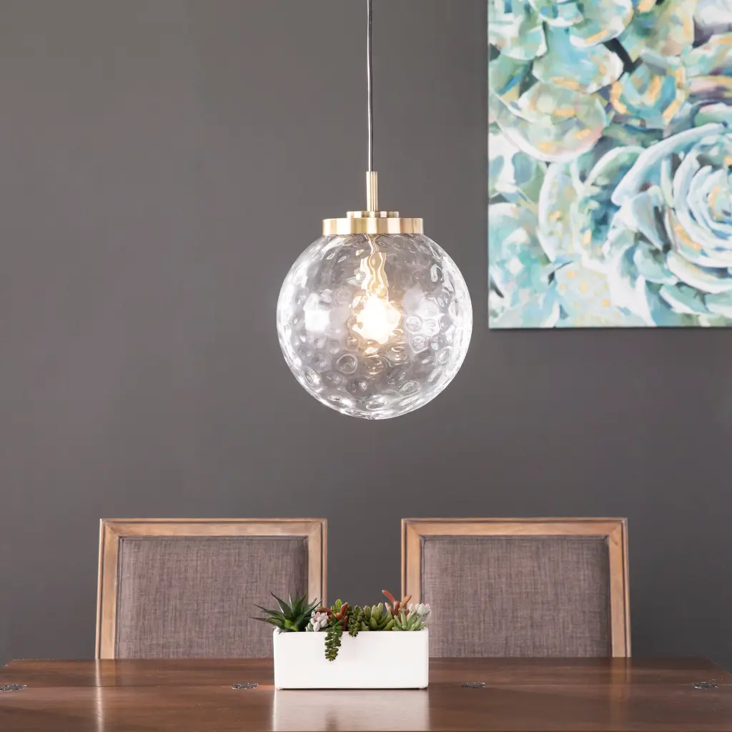 Predshire Globe Pendant Lamp Gold Iron sei