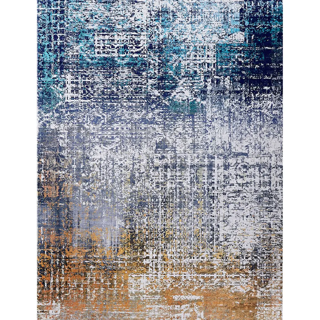 Zara Collection Abstract Design Turquoise Gray Rust Machine Washable Throw Pillow Cover furnings