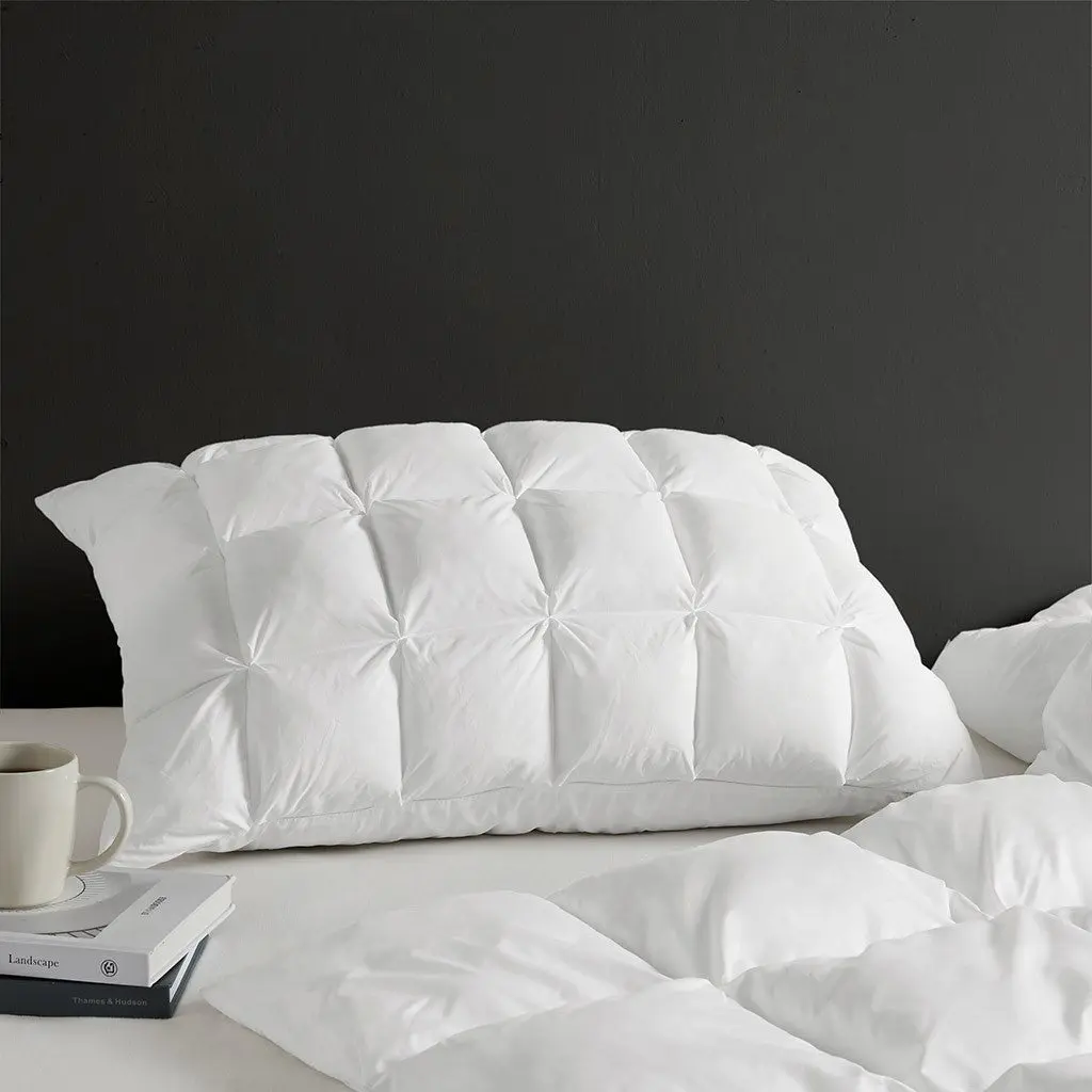 Overfilled Pillow Protector Single Piece King Size White Polyester jla