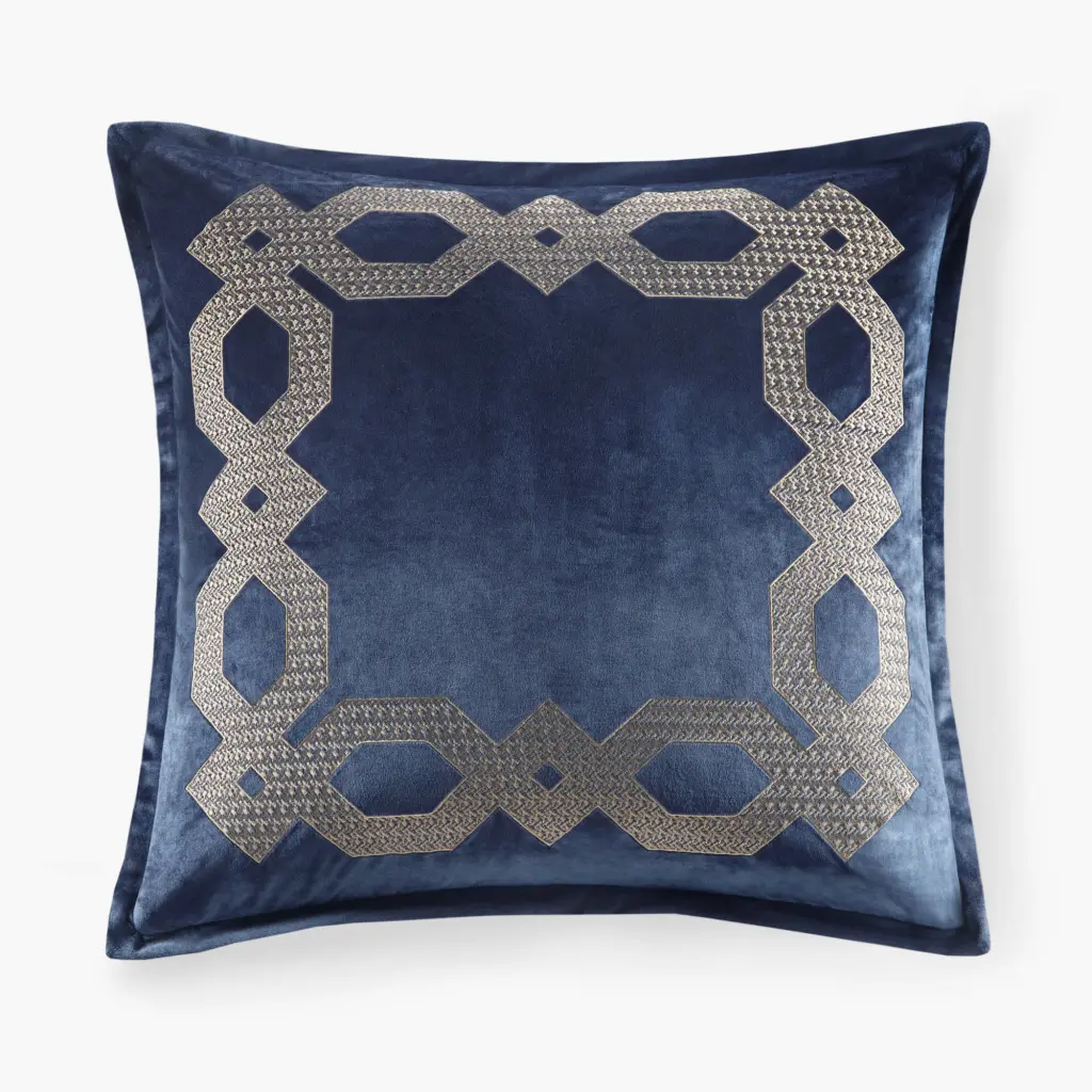 European Pillow Sham Navy 26X26 Inches Navy Polyester Bedroom Décor jla