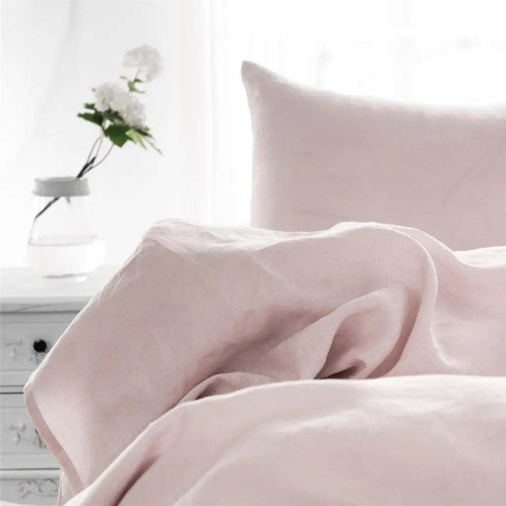 King Dimensions Pillow Cases Set 2 Pink Pillow Cases Soft Bedding real linen