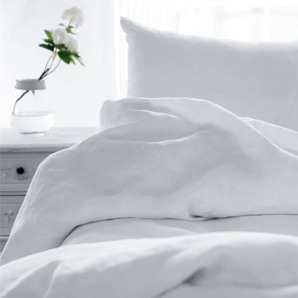 Standard White Pillow Cases Set 2 Soft Cotton Pillowcases Bedroom real linen