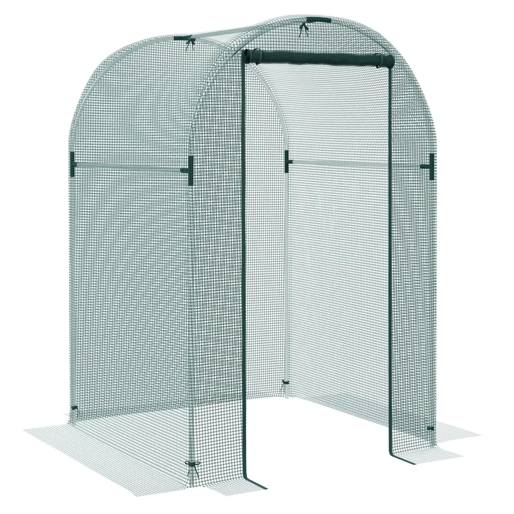 Outsunny 4' X 4' Crop Cage Plant Preservation Tent Zippered Door Garden aosom business