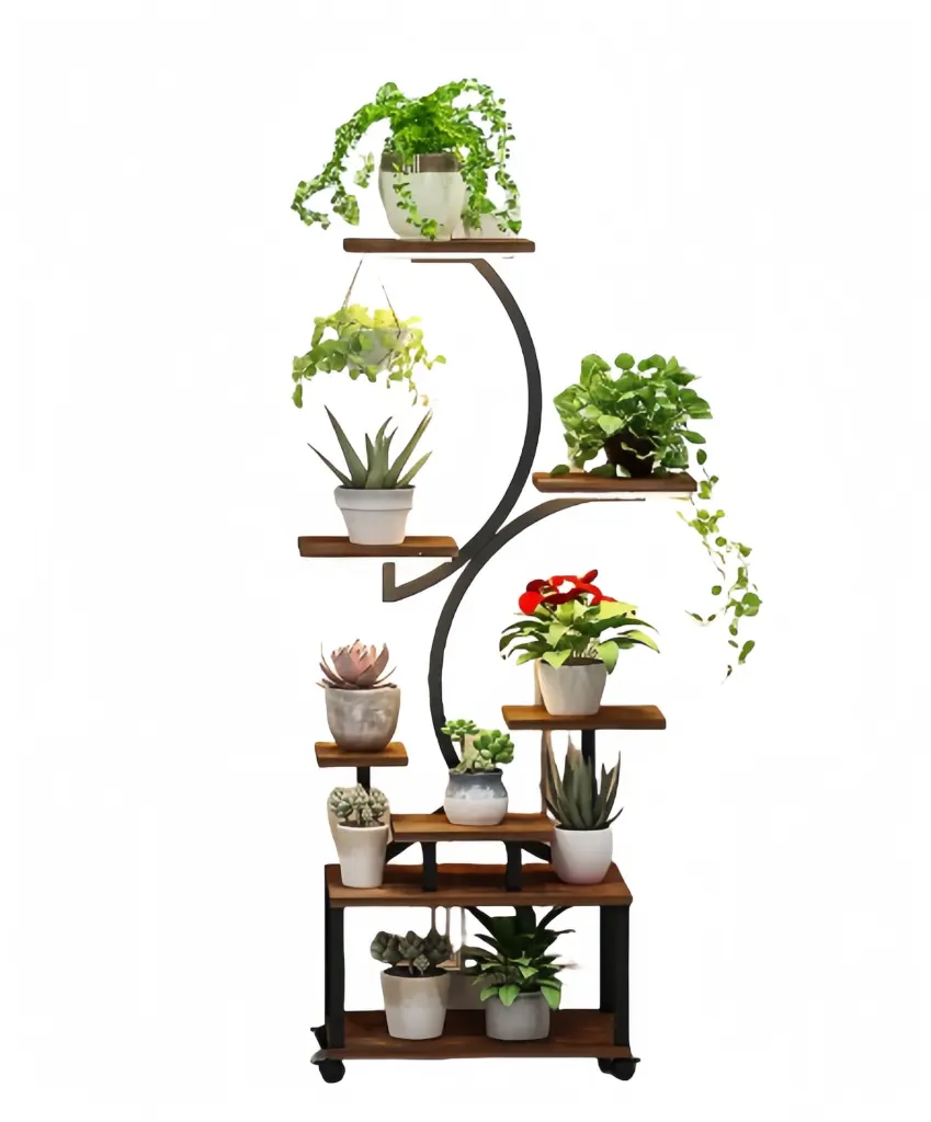 Plant Stand Indoor Grow Lights 8 Tiered Indoor Plant Shelf 61 Inch eheng