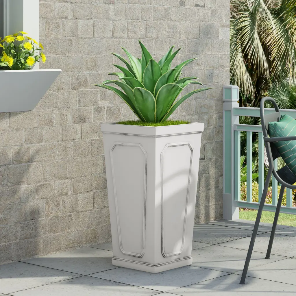 MGO Planter Antique White Magnesium Oxide Indoor Outdoor Use nh-bc furniturings
