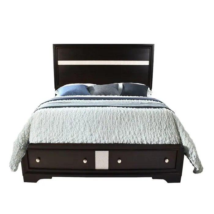 Matrix Traditional Style King Size Storage Bed Made Timber Black Bedroom Furniture Drawers galaxy home furnishings