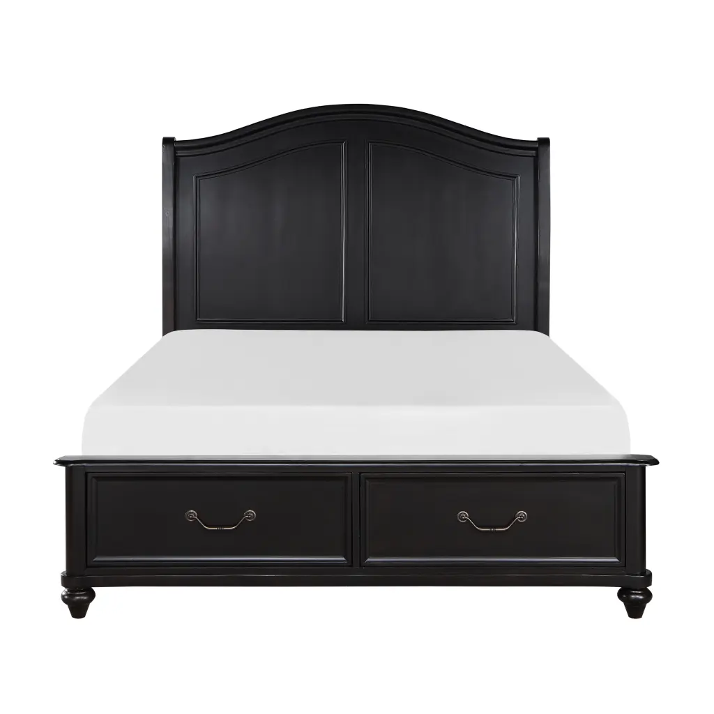 Charcoal Brown Finish Traditional Queen Platform Bed kanepe