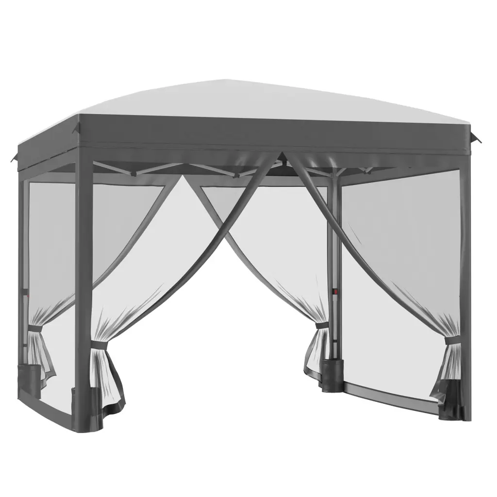 Outsunny 10x10 Pop Up Canopy Tent Netting Instant Sun Shelter aosom business
