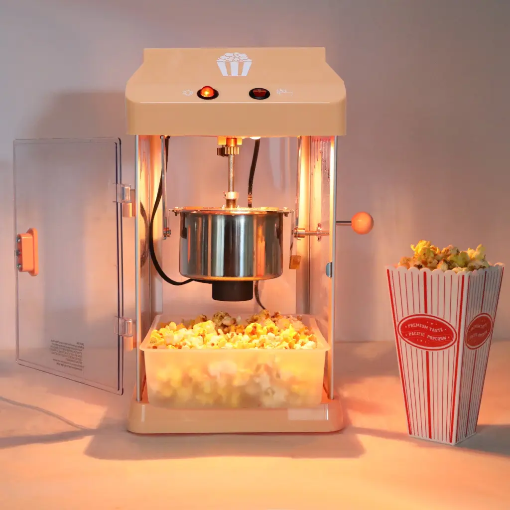 4Oz Tabletop Popcorn Machine - Compact Popcorn Popper Home t3173
