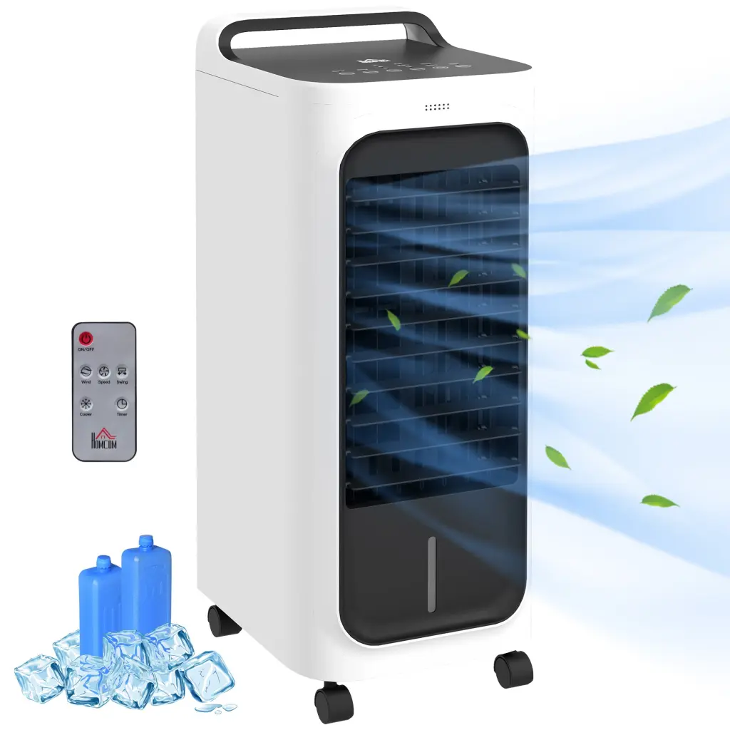 Homcom 26 Inch Evaporative Air Cooler Ice Packs 3 1 Ice Cooling Fan aosom business