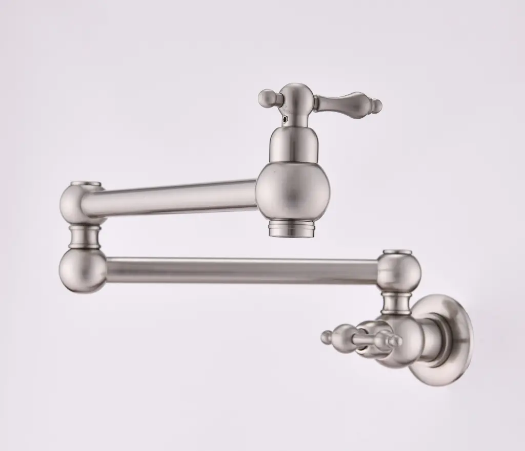 Pot Filler Faucet Wall Mount Brushed Nickel Copper Alloy Kitchen rnb