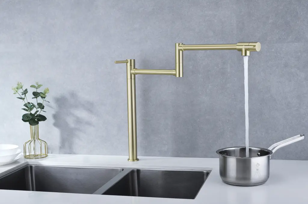 Pot Filler Faucet Extension Shank Gold Brass Wall Mount Kitchen Sink w928 dongtu group