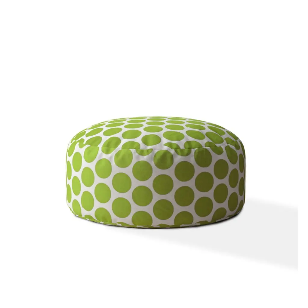 Indoor Big Dot Kiwi Round Zipper Pouf Cover Only 24In Dia X 20In Tall usa made pillow and pouf