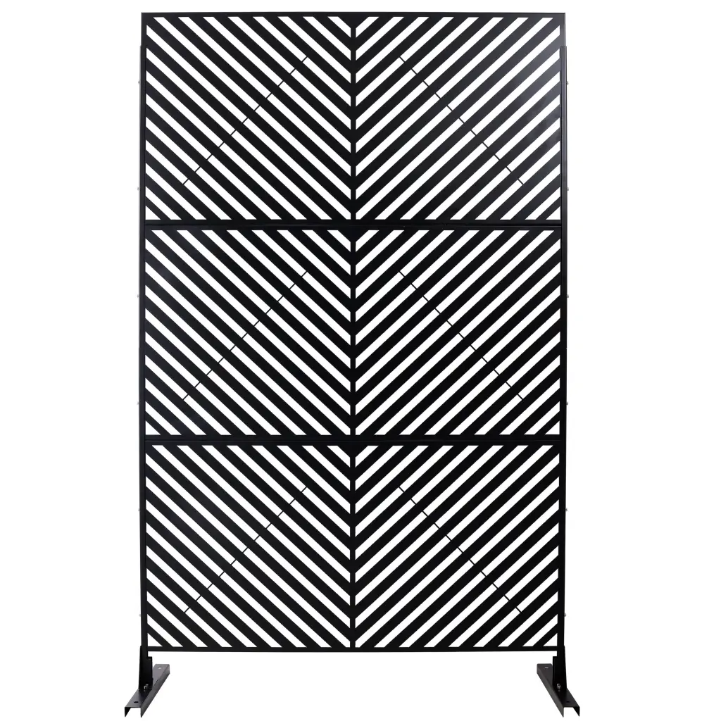Outdoor & Indoor Privacy Screen Metallic Privacy Screen 76" H 48" W, Freestanding g-h