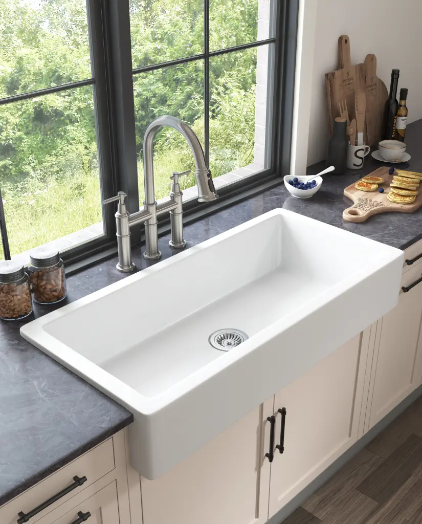 Bridge Kitchen Faucet Pull Down Sprayhead Spot Brushed Nickel rnb