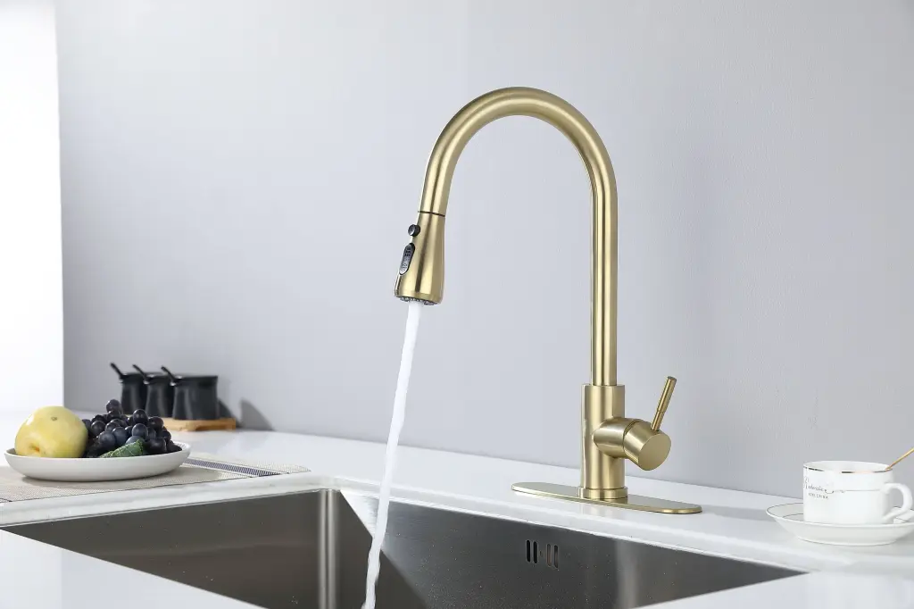 Kitchen Faucet Pull Out Spray Brushed Stainless Alloy Metal w928 dongtu group