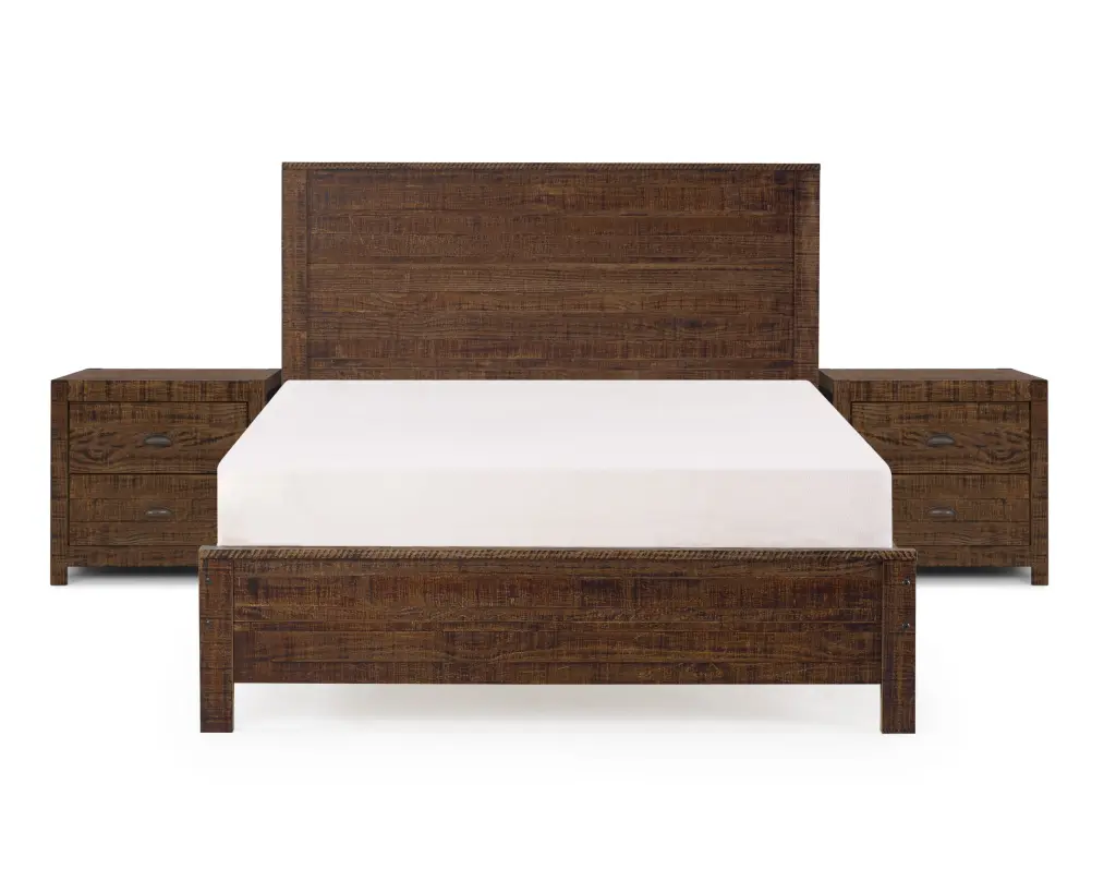 Albany 3 Piece Queen Bed Set Heavy Duty Solid Wood Frame brazil sustainable solid wood furniture