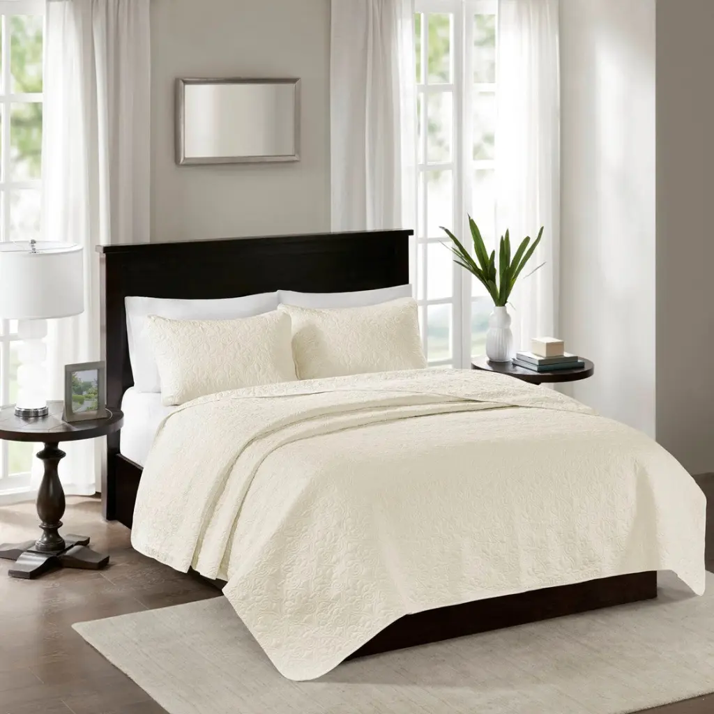 Reversible Quilt Set Cream Twin Twin Xl Cream Cotton jla