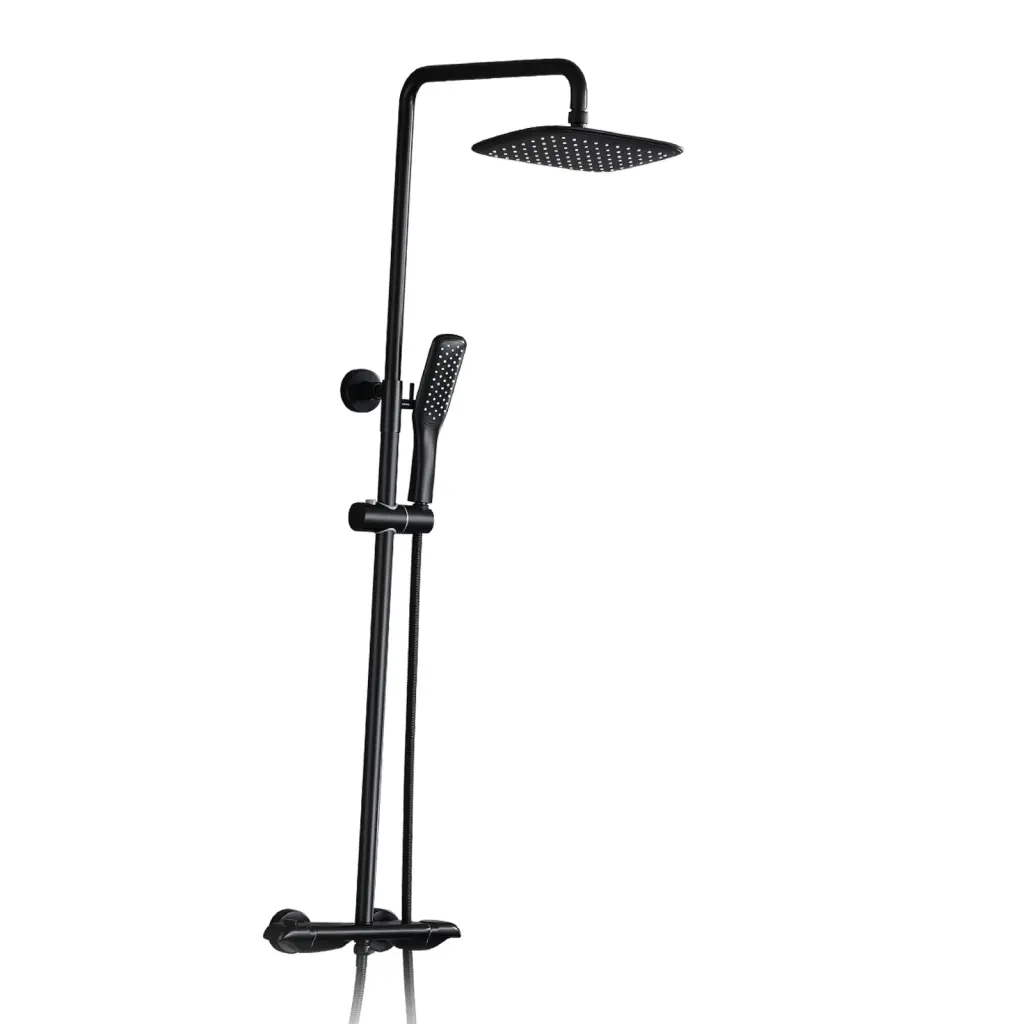 2 Function Thermostatic Rainfall Shower Shower Head and Handheld Modern Bathroom w1059 dilusso