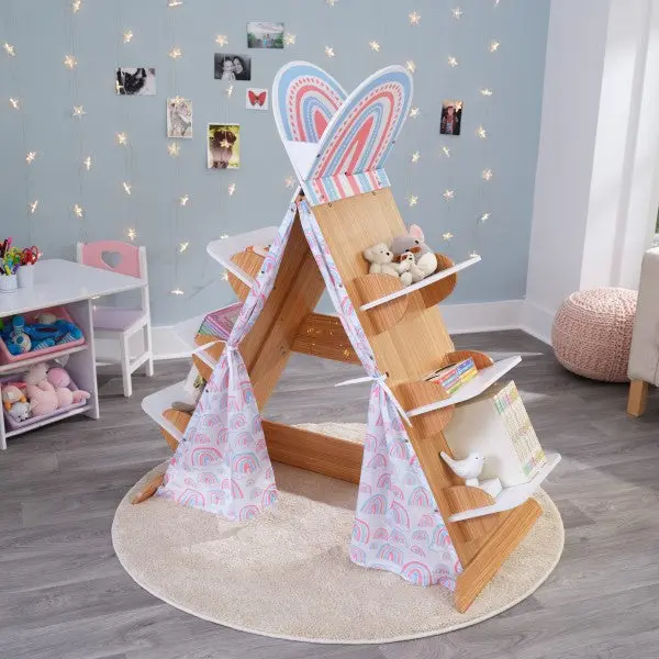 Book Nook Tent Shelves Brown MDF Timber gordon brothers