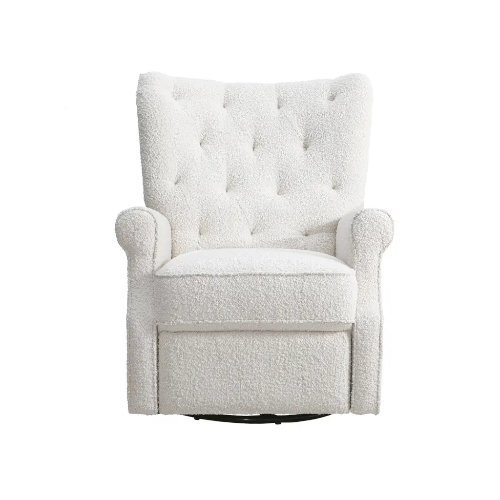 Alice Wingsupport Recliner Cream Boucle Fabric - Comfortable Living Room Chair b2714