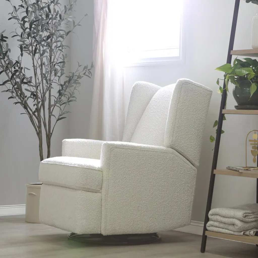 Cream Hemingway Wingsupport Recliner Boucle Fabric Living Room b2714